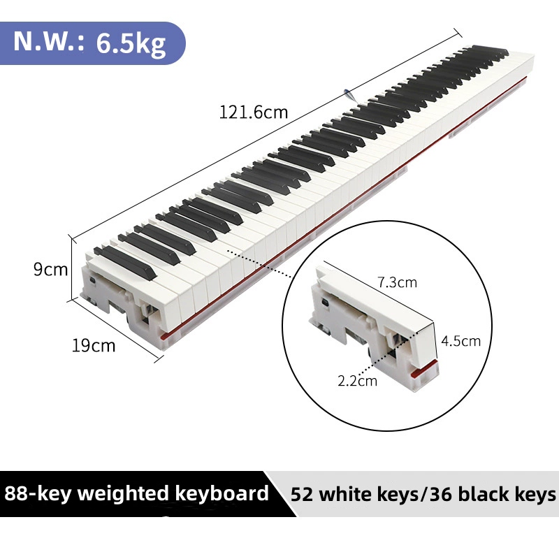 Universal keyboard for digital electric piano 88-key weighted keyboard